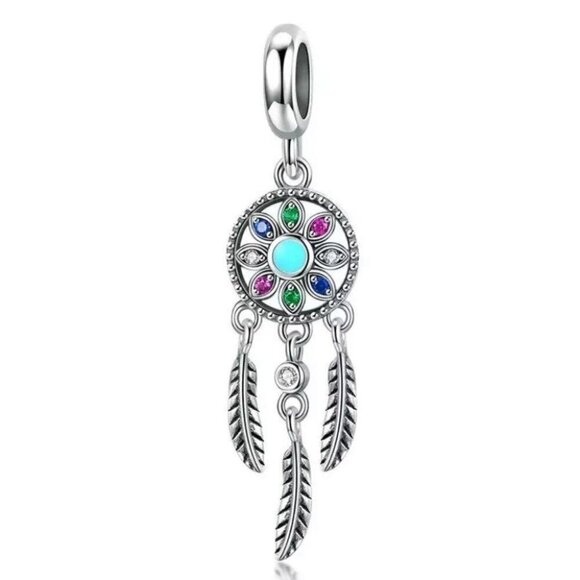 925 Silver Dream Catcher Charm/Pendant - Picture 1 of 8